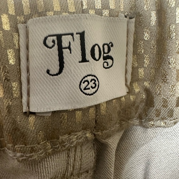 Bevy Flog Dafna Button Capri Flog Pants - Gold💥 - Picture 11 of 12